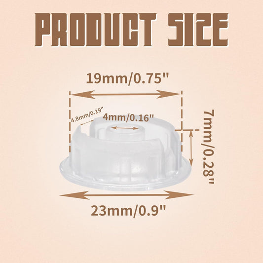 Biaungdo 10 Pcs Bottom Rail Ladder Cord Button Plugs, Clear Color Blinds Bottom Rail Plugs Blinds Components V1259-DP01-D-55