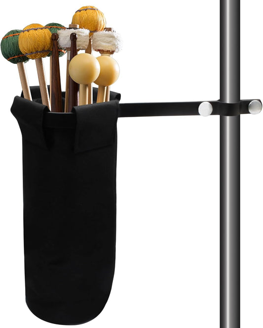 Biaungdo Drum Stick Holder for Drum Set, Removable Nylon Drumstick Bag Holder with Clamp-On Lockable Aluminum V1259-DP01-D-60