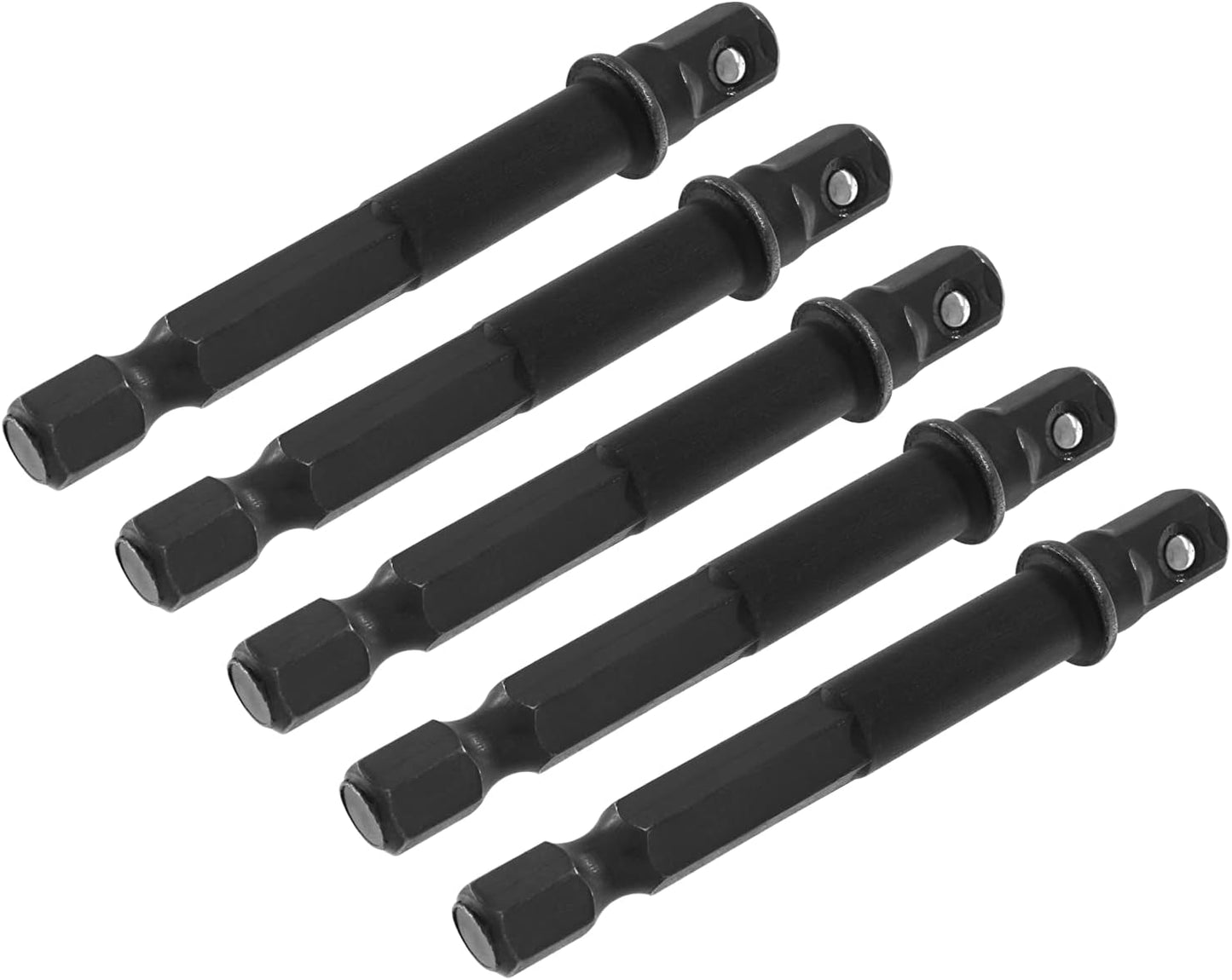 Biaungdo Square Socket Bit Adapter, 5 Pcs 1/4 Hex Impact Socket Extension Socket Driver Bits Set Impact V1259-DP01-D-62