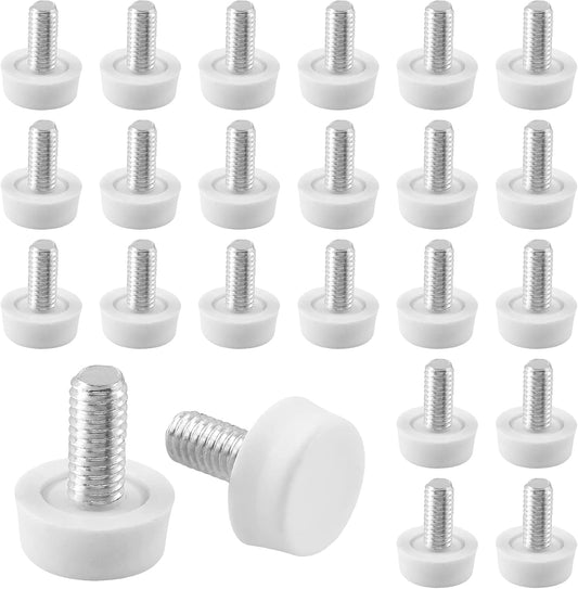 Biaungdo 24 Pcs Adjustable Furniture Levelers, M6x15 mm Ajustable Leveling Feet Screw On Furniture Glide Foot V1259-DP01-D-63