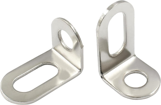 Biaungdo 30 Pcs 18x18x29mm/0.7"x0.7"x1.14" Adjustable Right Angle Brackets L-Shape Corner Brace Support Silver V1259-DP01-D-66