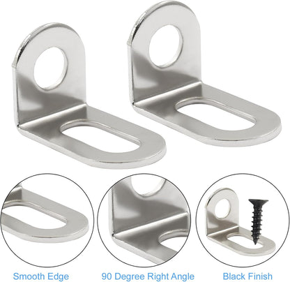 Biaungdo 30 Pcs 18x18x29mm/0.7"x0.7"x1.14" Adjustable Right Angle Brackets L-Shape Corner Brace Support Silver V1259-DP01-D-66