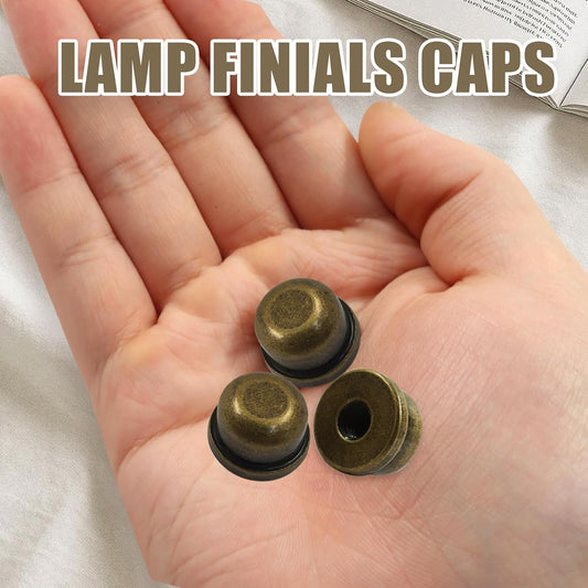Biaungdo 2 Pack Metal Lamp Finial Cap Knob, Lamp Shade Screw Cap Top Lamps Decoration for Lamps Shade Holder, V1259-DP01-D-69