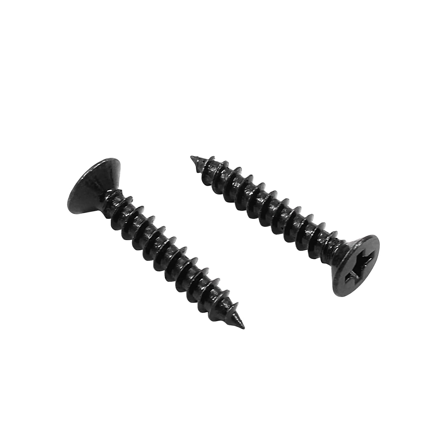 Biaungdo #6 X 3/4" Black Oxide Coated Carbon Steel Flat Head Phillips Wood Screw-(100 Pcs) V1259-DP01-D-73
