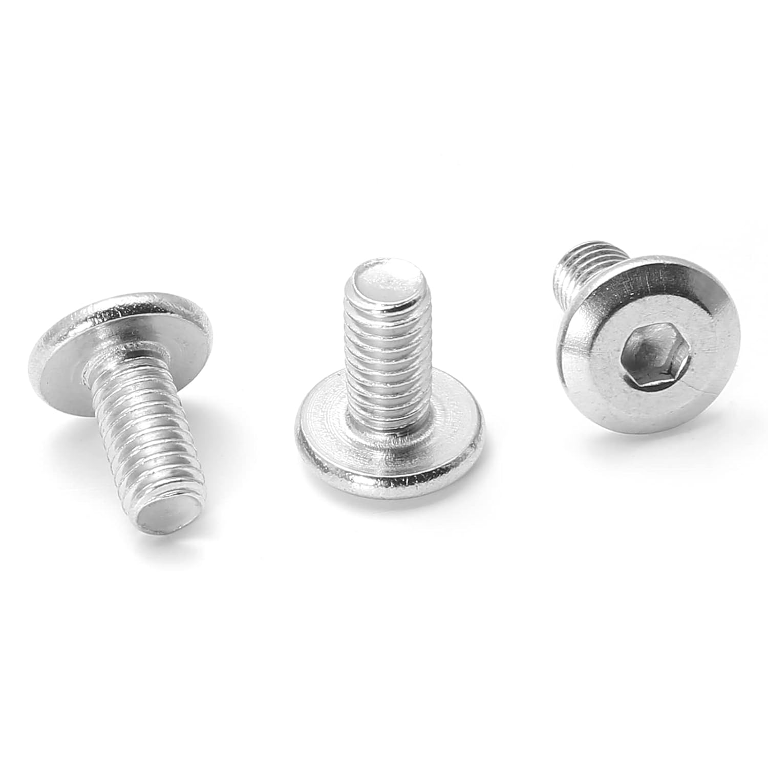 Biaungdo 30 Pcs M6x12mm Stainless Steel Flat Head Hex Socket Cap Bolts Screws Countersunk Connector Fastener V1259-DP01-D-74
