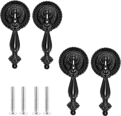 Biaungdo 4 Pack Antique Cabinet Pulls, Cabinet Pull Handle Knobs, Zinc Alloy Antique Decorative Handle Drawer V1259-DP01-D-79