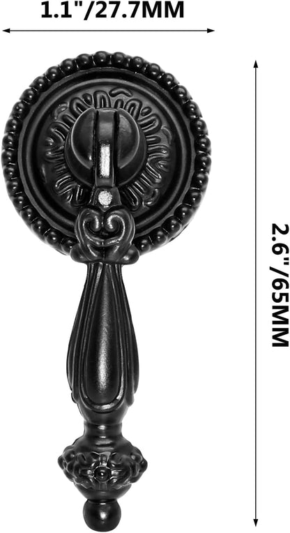 Biaungdo 4 Pack Antique Cabinet Pulls, Cabinet Pull Handle Knobs, Zinc Alloy Antique Decorative Handle Drawer V1259-DP01-D-79