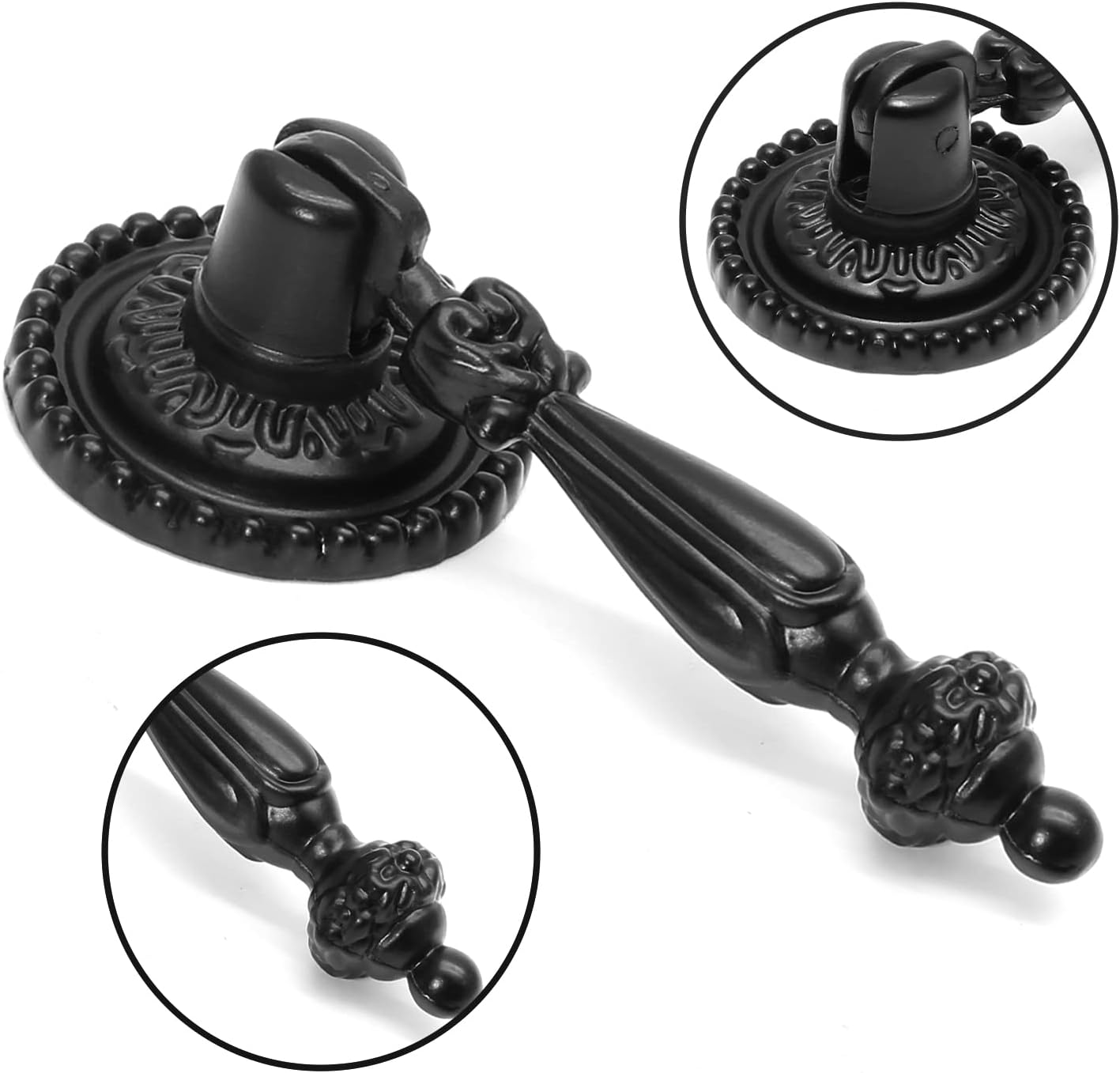 Biaungdo 4 Pack Antique Cabinet Pulls, Cabinet Pull Handle Knobs, Zinc Alloy Antique Decorative Handle Drawer V1259-DP01-D-79