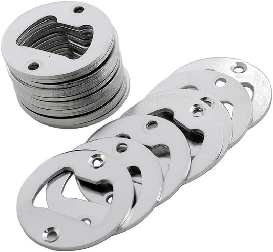 Biaungdo 20PCS 40mm Wall Mounted Bottle Opener Round Bottle Opener Inset with Screws for Beer Cap Coke Bottle V1259-DP01-D-80