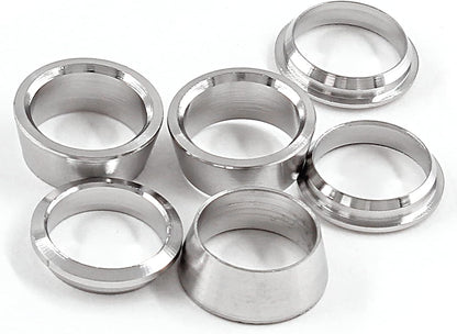 Biaungdo 12 Pairs Compression Fitting Ferrule Sleeve, 304 Stainless Steel 3/8" Tube OD Compression Double V1259-DP01-D-85