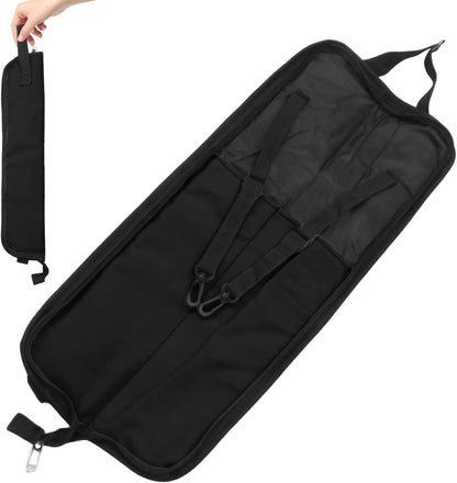 Biaungdo Drumstick Bag, Black Portable Drum Stick Bag, Small Drumstick Case Holder for Drum Mallets and V1259-DP01-D-86