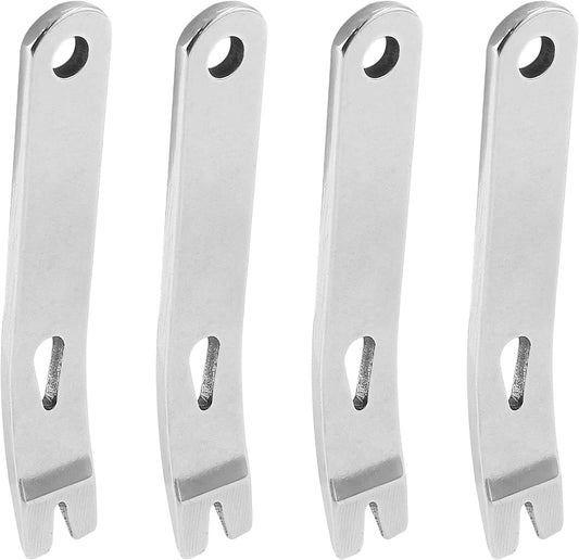 Biaungdo 4 Pcs Mini Crank Crowbar, Stainless Steel Mini EDC Pry Bar Keychain Multi-function Pocket EDC Tools V1259-DP01-D-9
