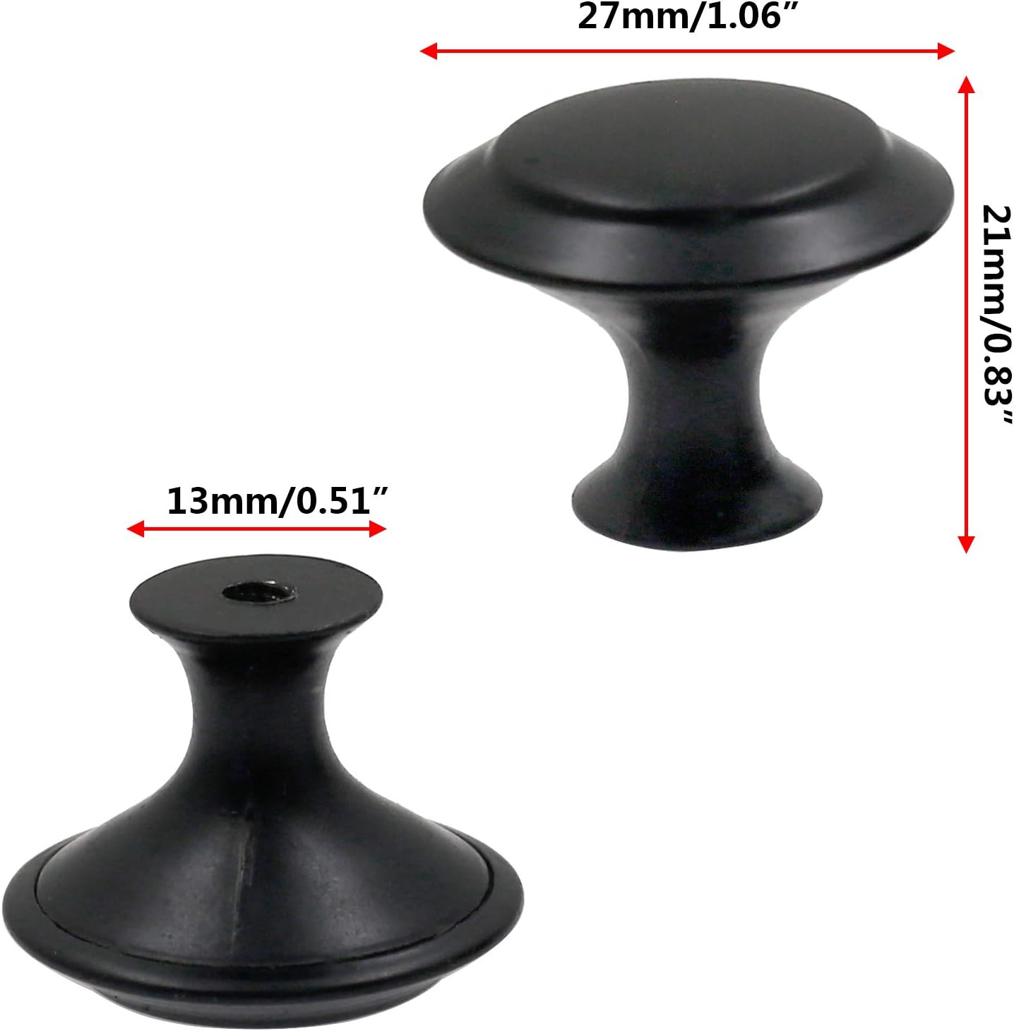 Biaungdo 15 Pack 1Inch Flat Black Kitchen Cabinet Knobs Drawer Dresser Handles Knobs, Round Drawer Handles V1259-DP01-D-91