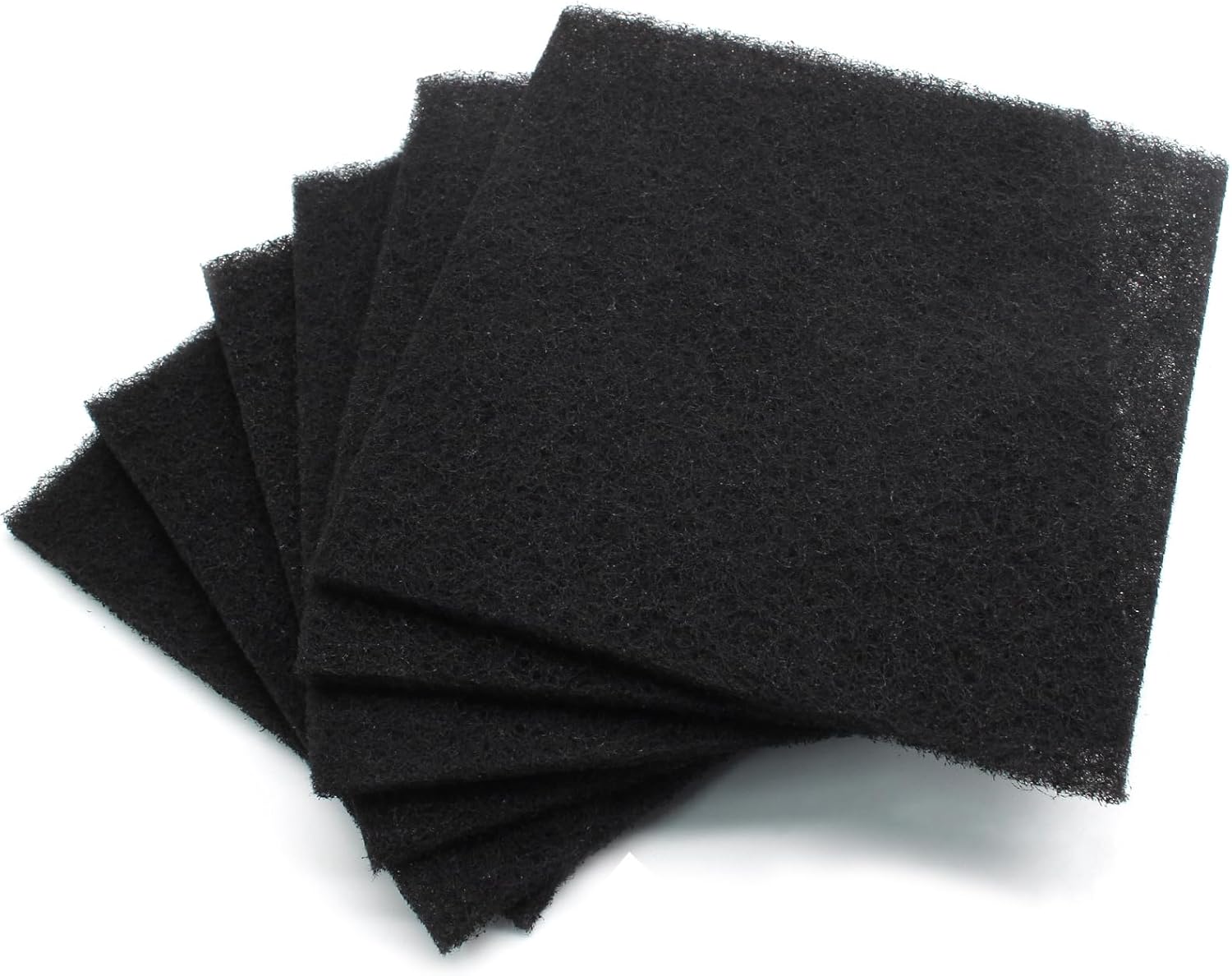 Biaungdo 6 Pack 5 Inch Sqaure Charcoal Filter Replacements, Black Kitchen Compost Bin Filters for Countertop V1259-DP01-D-93