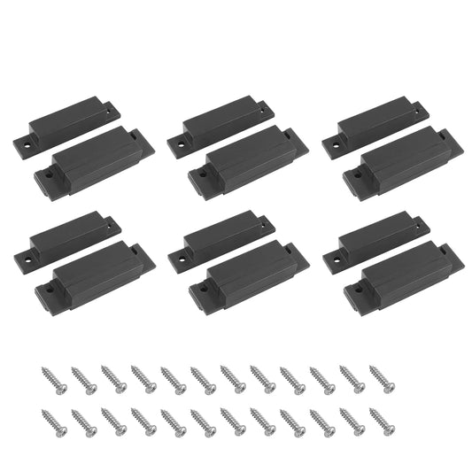 Biaungdo 6 Pcs Brown Wired Magnetic Door Window Contact Reed Switch, Surface-Mounted NC Magnetic Door Contact V1259-DP01-D-95