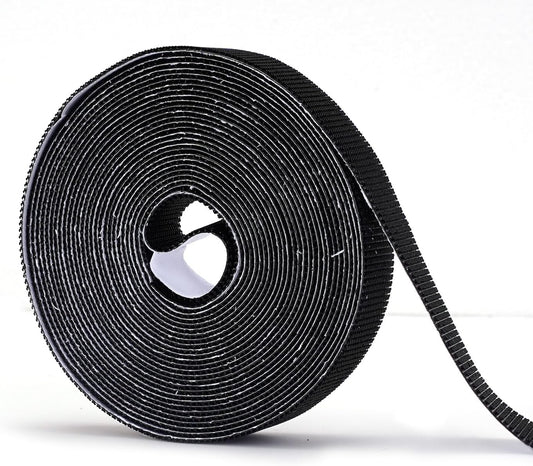 Stronger Adhesive Tape Hook Tape Self-Adhesive, Width 2cm, Length 600cm, Black, for Magnetic Screen Door Mesh V1259-DP01-E-101