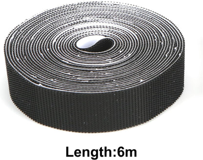 Stronger Adhesive Tape Hook Tape Self-Adhesive, Width 2cm, Length 600cm, Black, for Magnetic Screen Door Mesh V1259-DP01-E-101