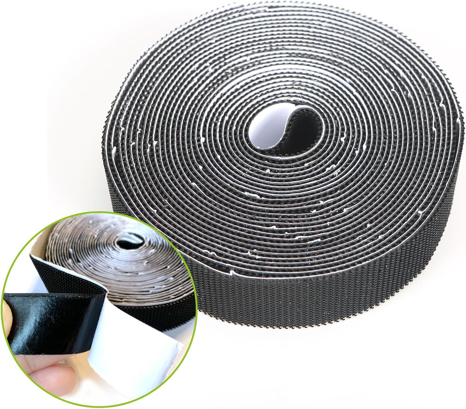 Stronger Adhesive Tape Hook Tape Self-Adhesive, Width 2cm, Length 600cm, Black, for Magnetic Screen Door Mesh V1259-DP01-E-101
