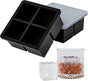 Bangp Large Ice Cube Tray for Whiskey,Silicone Ice Cube Trays 2 Pack,Large Ice Cube Molds with Leak Proof V1259-DP01-E-103