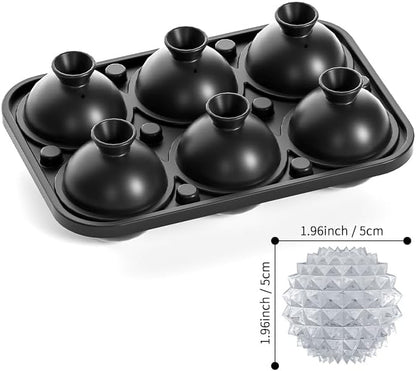Bangp Large Ice Cube Tray for Whiskey,Perfect Etched Ice Cubes, Big Ice Cube Mold for Cocktails,Whiskey V1259-DP01-E-110