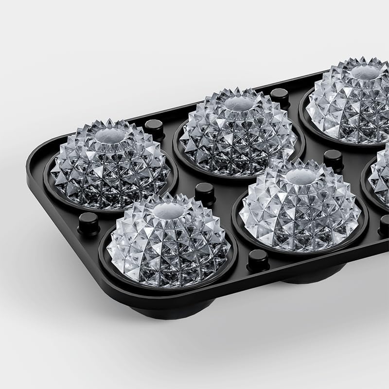 Bangp Large Ice Cube Tray for Whiskey,Perfect Etched Ice Cubes, Big Ice Cube Mold for Cocktails,Whiskey V1259-DP01-E-110