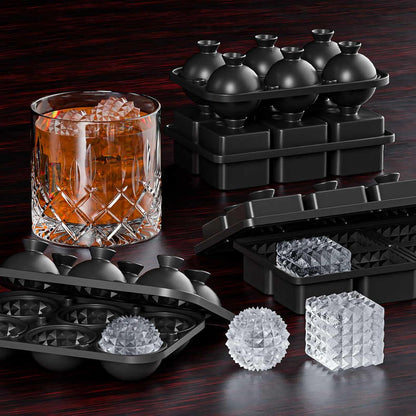 Bangp Large Ice Cube Tray for Whiskey,Perfect Etched Ice Cubes, Big Ice Cube Mold for Cocktails,Whiskey V1259-DP01-E-110