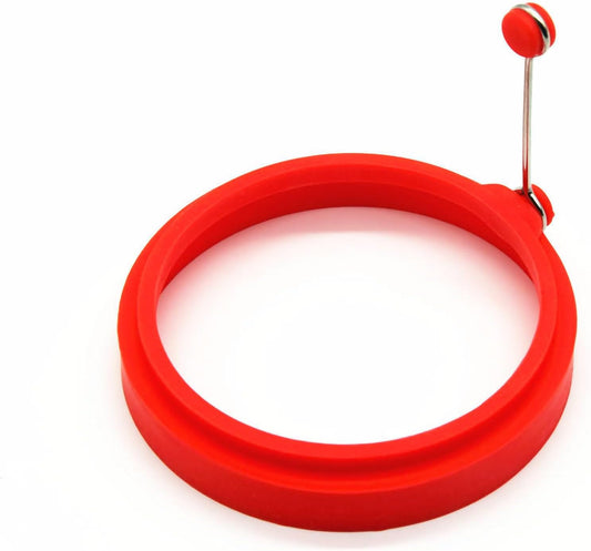 Bangp 4 Pack Eggs Rings, Silicone Egg cups, Round Pancake Mold for Frying Eggs,Omelet and Muffins, Pancake V1259-DP01-E-111