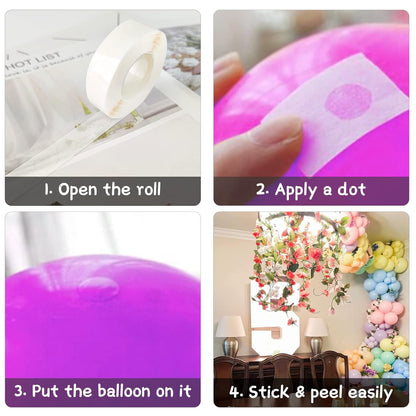 WISYOK 4000 Pcs Glue Points for Balloons, Removable Double-Sided Adhesive Points, Craft, Wedding Decoration V1259-DP01-E-114