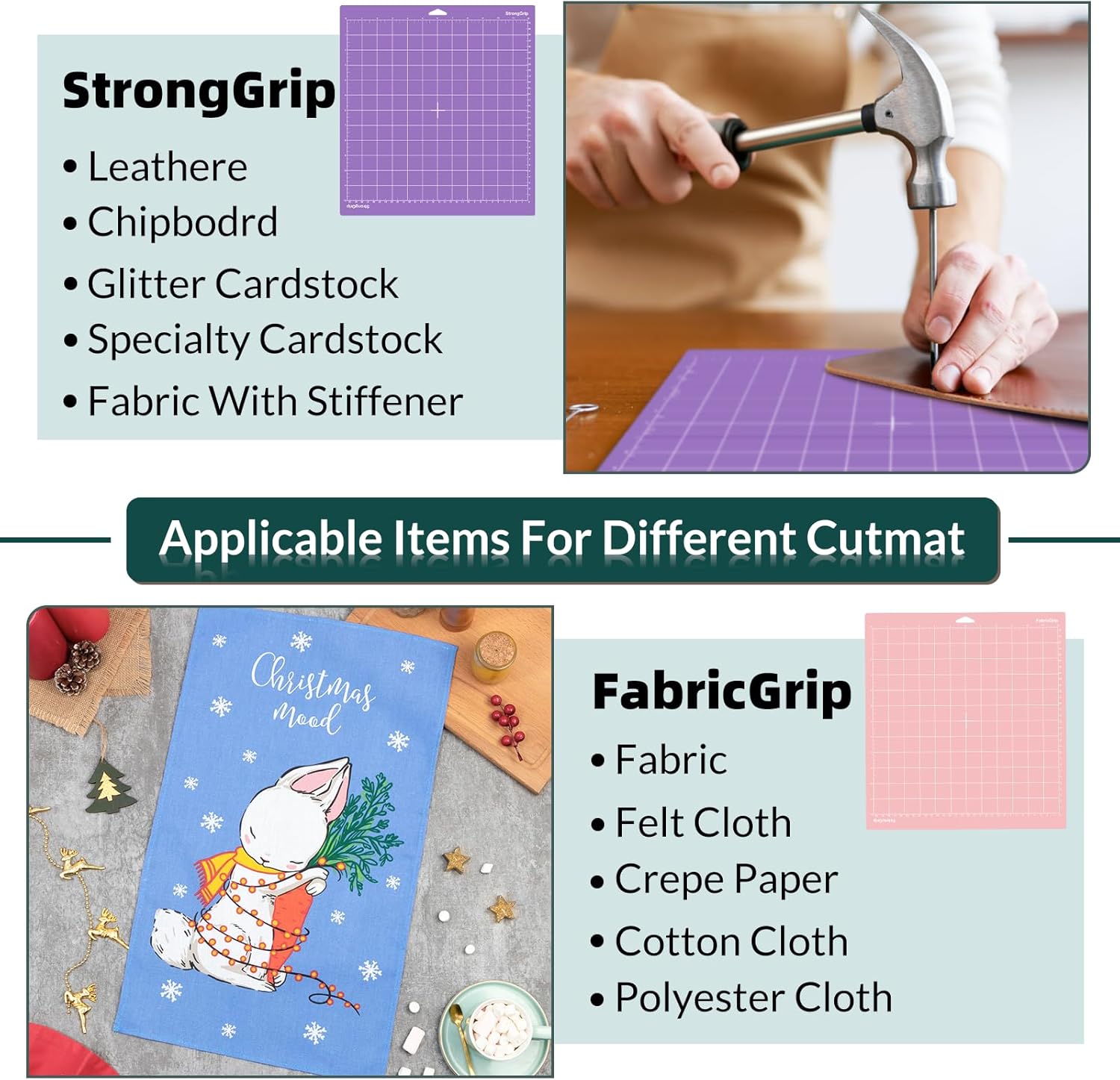 WISYOK 4-Pack 12x12 Inch Cutting Mats for Explore Air 2/Air/One/Maker, Reusable Adhesive Replacement Mats V1259-DP01-E-115