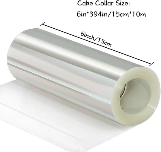 YQL Cake Collar 6 Inch,Acetate Cake Collar Roll DIY Acetate Sheet Baking Transparent Mousse Cake Sheets V1259-DP01-E-130