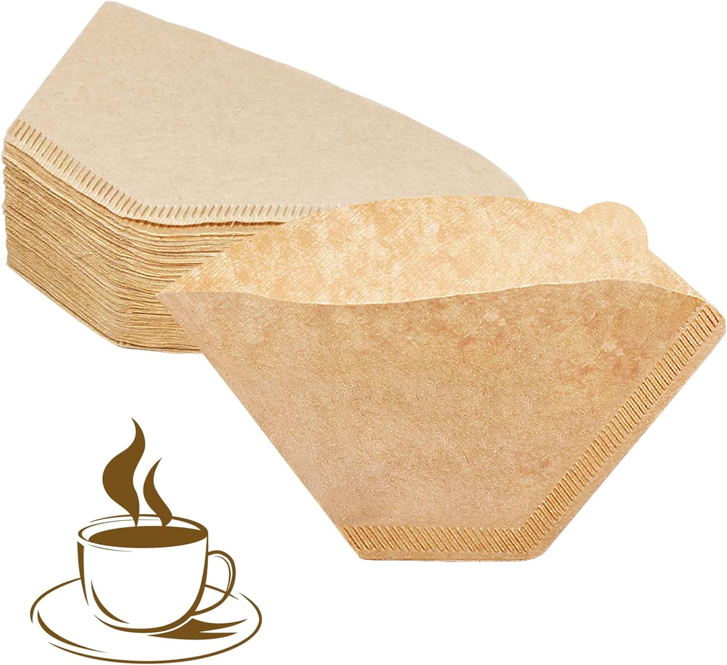 YQL #2 Cone Coffee Filter, 200 Count Coffee Filters 2 Cone Paper, Unbleached Disposable Coffee Filters Fit V1259-DP01-E-132