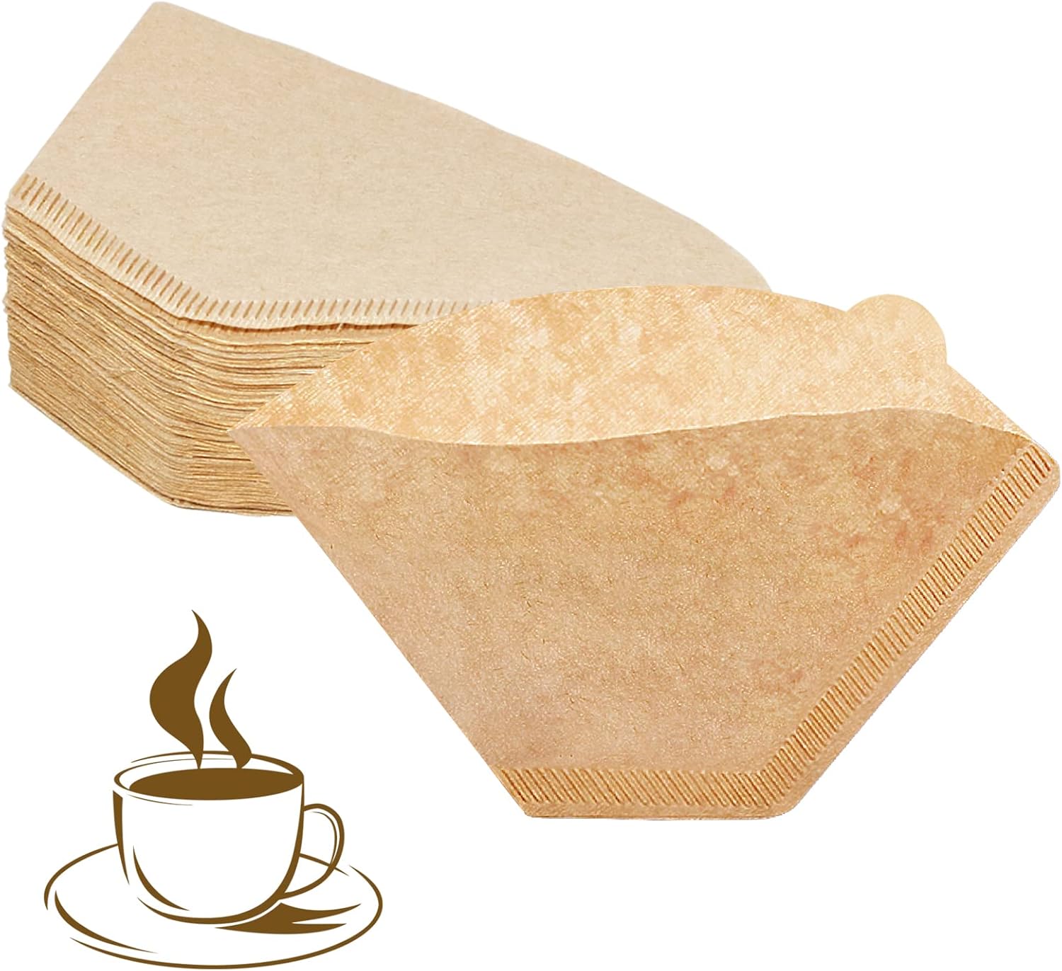 YQL #2 Cone Coffee Filter, 200 Count Coffee Filters 2 Cone Paper, Unbleached Disposable Coffee Filters Fit V1259-DP01-E-132