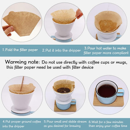 YQL #2 Cone Coffee Filter, 200 Count Coffee Filters 2 Cone Paper, Unbleached Disposable Coffee Filters Fit V1259-DP01-E-132