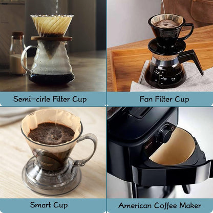 YQL #2 Cone Coffee Filter, 200 Count Coffee Filters 2 Cone Paper, Unbleached Disposable Coffee Filters Fit V1259-DP01-E-132