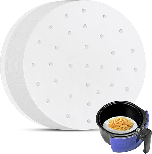 YQL 7 Inch Air Fryer Liner,200PCS Parchment Paper for Air Fryer Precut Perforated Parchment Paper Steaming V1259-DP01-E-136