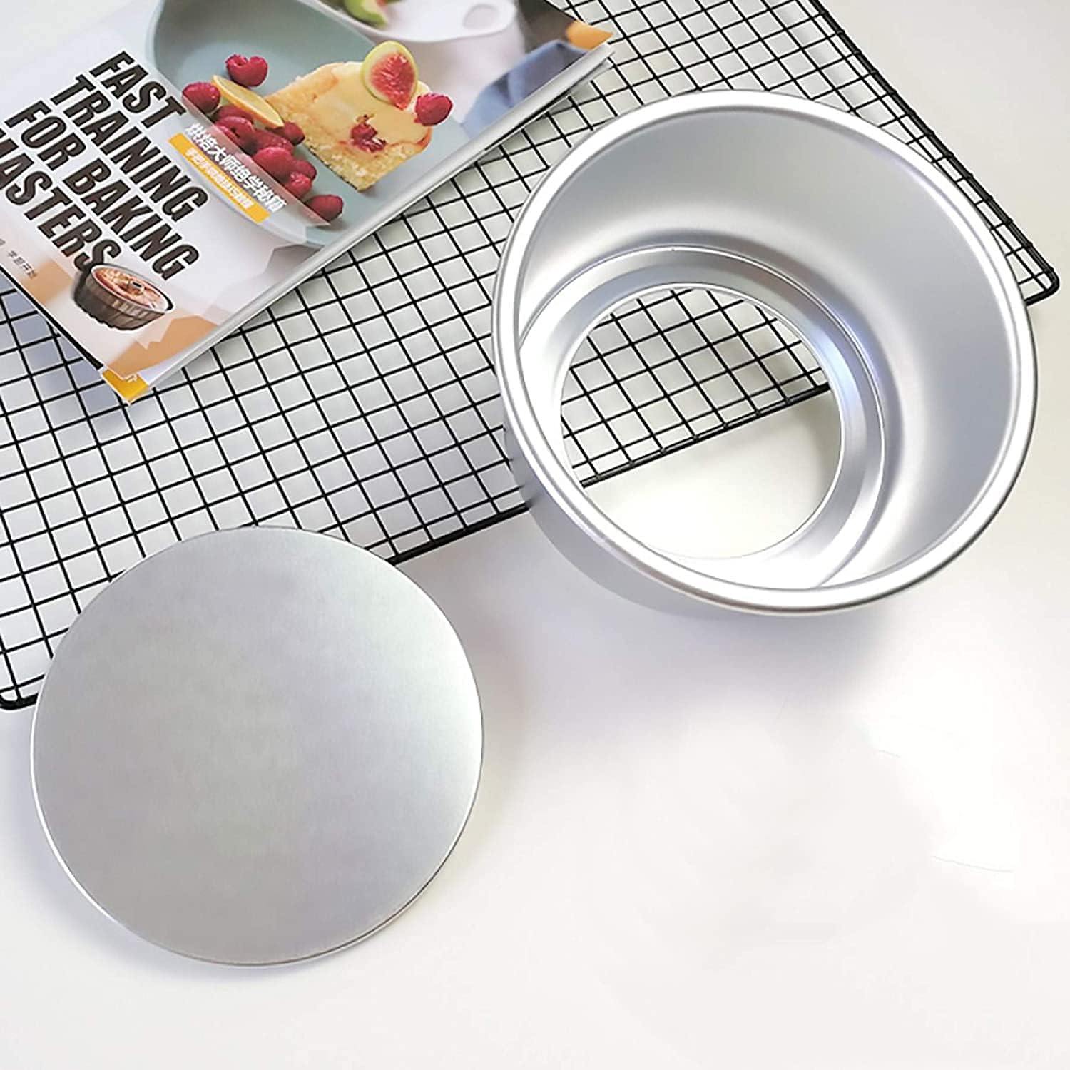 6 Inch Cake Pan Round, Small Cheesecake Pan with Removable Bottom, Chiffon Cake Mold Anodized Aluminum Baking V1259-DP01-E-140