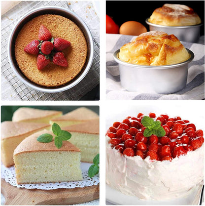 6 Inch Cake Pan Round, Small Cheesecake Pan with Removable Bottom, Chiffon Cake Mold Anodized Aluminum Baking V1259-DP01-E-140