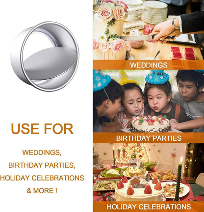 6 Inch Cake Pan Round, Small Cheesecake Pan with Removable Bottom, Chiffon Cake Mold Anodized Aluminum Baking V1259-DP01-E-140