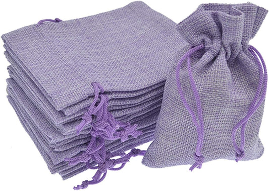 20Pcs Burlap Bags with Drawstring 2.7 x 3.5 Inch, Linen Small Party Favor Gift Bags Jewelry Pouches Sachet V1259-DP01-E-141