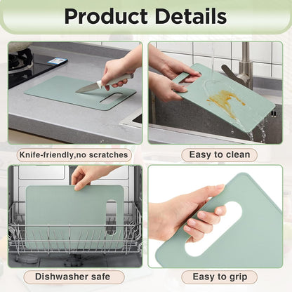 3 Pcs Small Cutting Boards for Small Kitchen, Thin Plastic Cutting Board Set with Easy Grip Handle, Space V1259-DP01-E-149