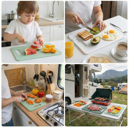 3 Pcs Small Cutting Boards for Small Kitchen, Thin Plastic Cutting Board Set with Easy Grip Handle, Space V1259-DP01-E-149
