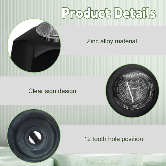 Biaungdo Black Shower Knob Replacement Set of 3, Bathtub Faucet Handles Include Hot and Cold/Diverter Shower V1259-DP01-E-15