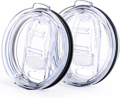 2 Pack 20 oz Tumbler Lids,Replacement Spill Proof Splash Resistant Slider Mug Toppe for Yeti Ramble and More V1259-DP01-E-159