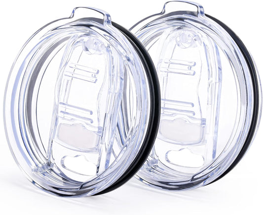 2 Pack 20 oz Tumbler Lids,Replacement Spill Proof Splash Resistant Slider Mug Toppe for Yeti Ramble and More V1259-DP01-E-159