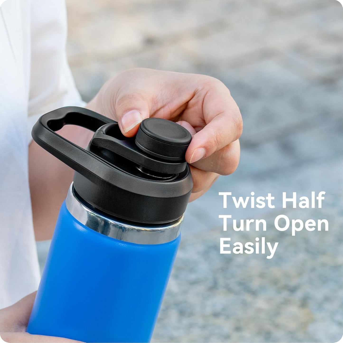 Wide Mouth Spout Lid for Hydro Flask 12-64 oz & More | Compatible Replacement Chug Lid for 2.28" Inner V1259-DP01-E-166