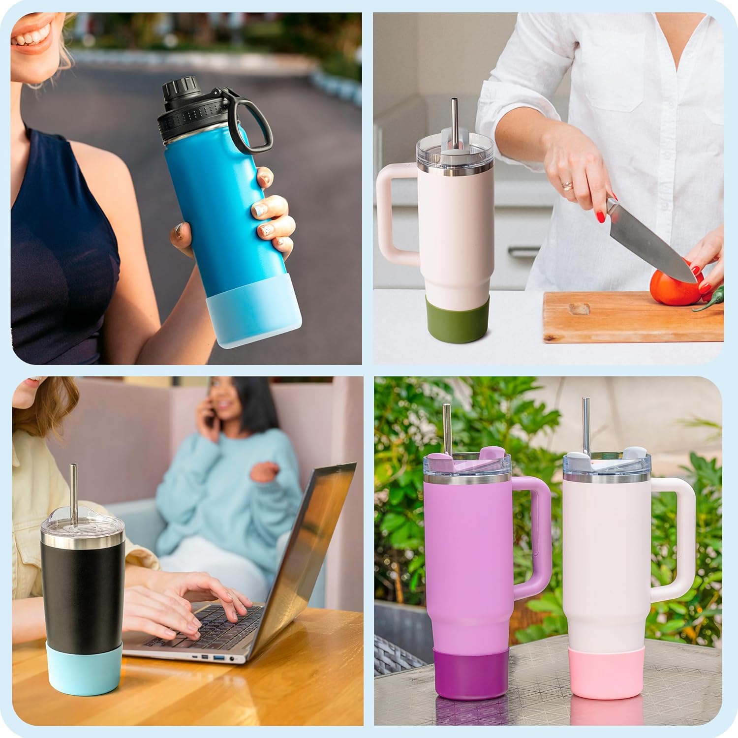 2 Pack Silicone Boot Protector | Compatible with Owala 24/40oz Travel Tumbler, 12oz Insulation & 14oz Flip V1259-DP01-E-175