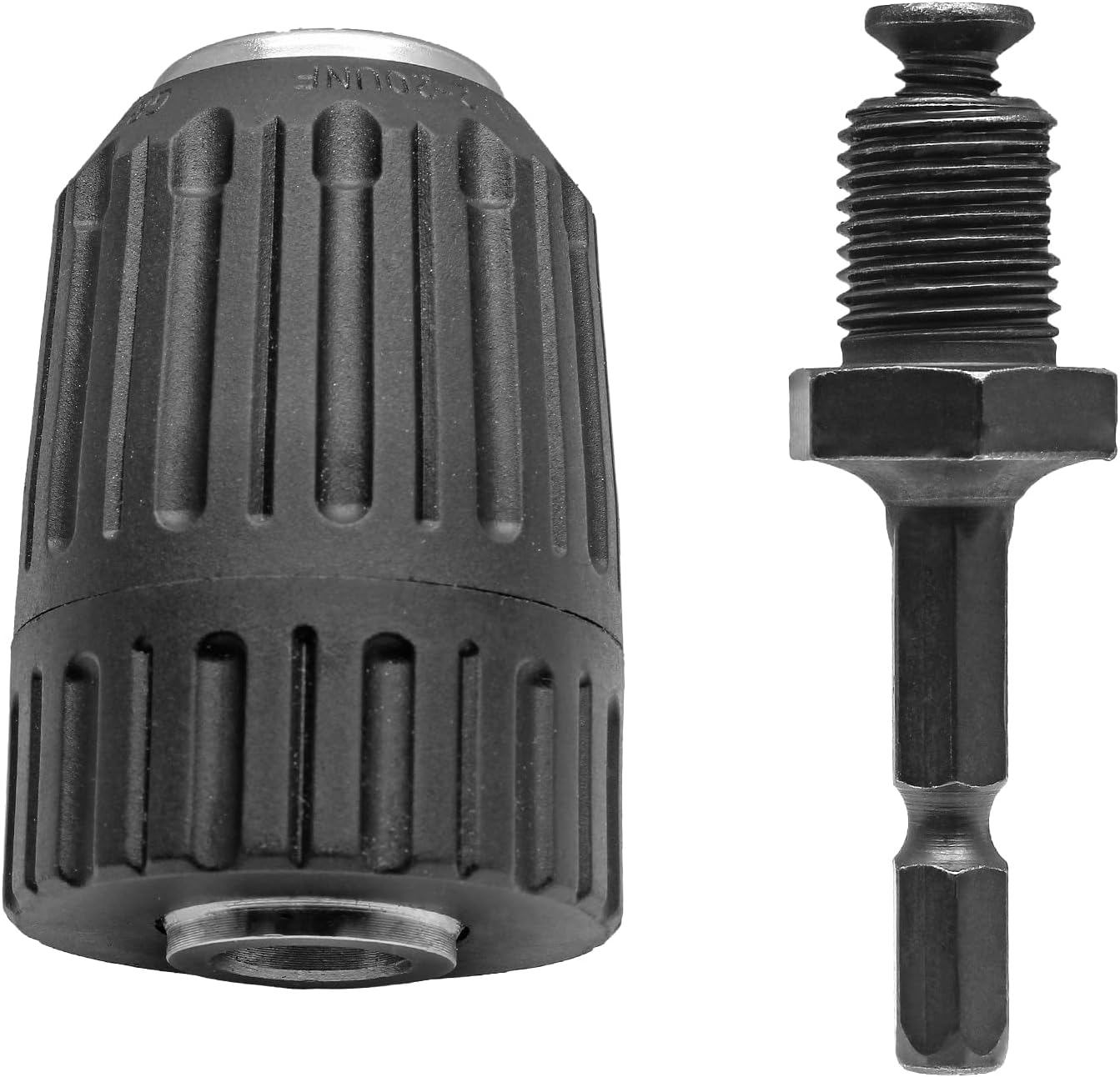 Biaungdo 1/2" Keyless Drill Chuck Adapter 2.0-13mm, 1/4-Inch Hex Shank Drill Chuck Adapter, Converter Quick V1259-DP01-E-21