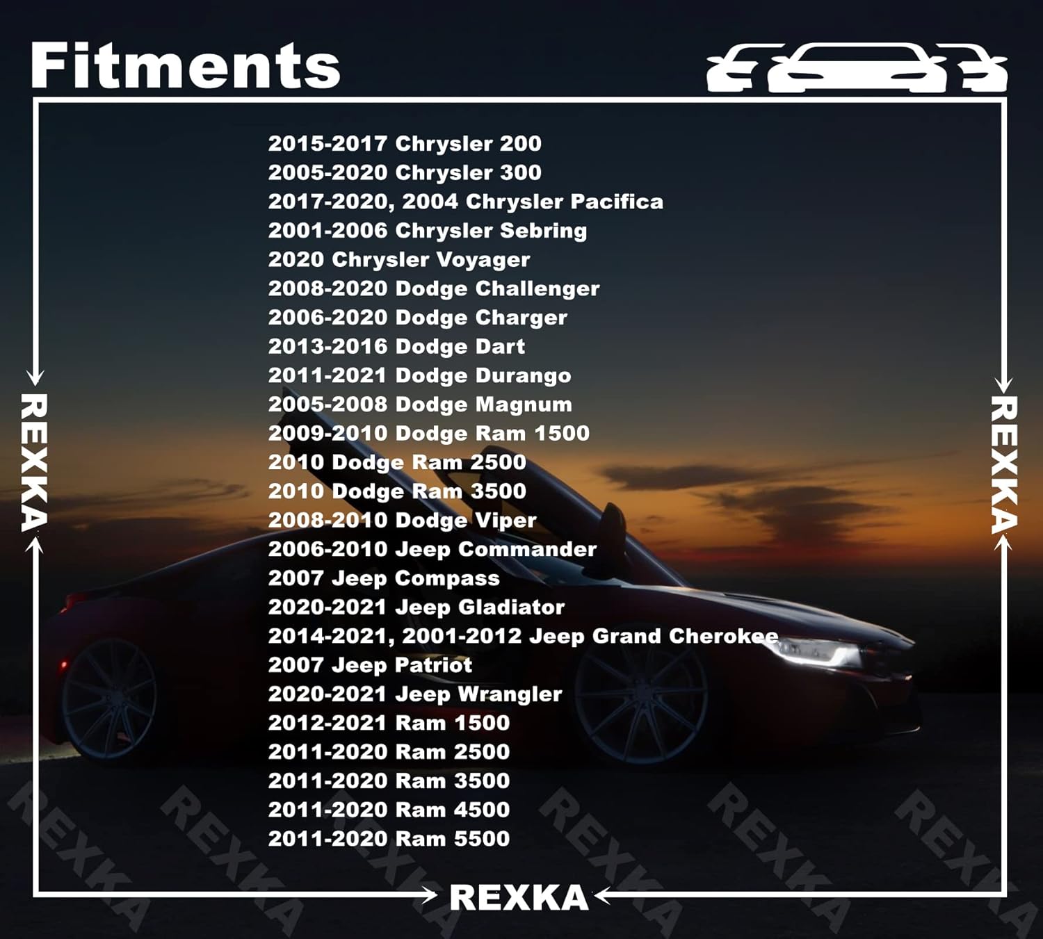Rexka 30pcs Fender Liner Retainer Clips 6506293AA Compatible with Jeep Wrangler Grand Cherokee Commander V1259-DP01-E-210