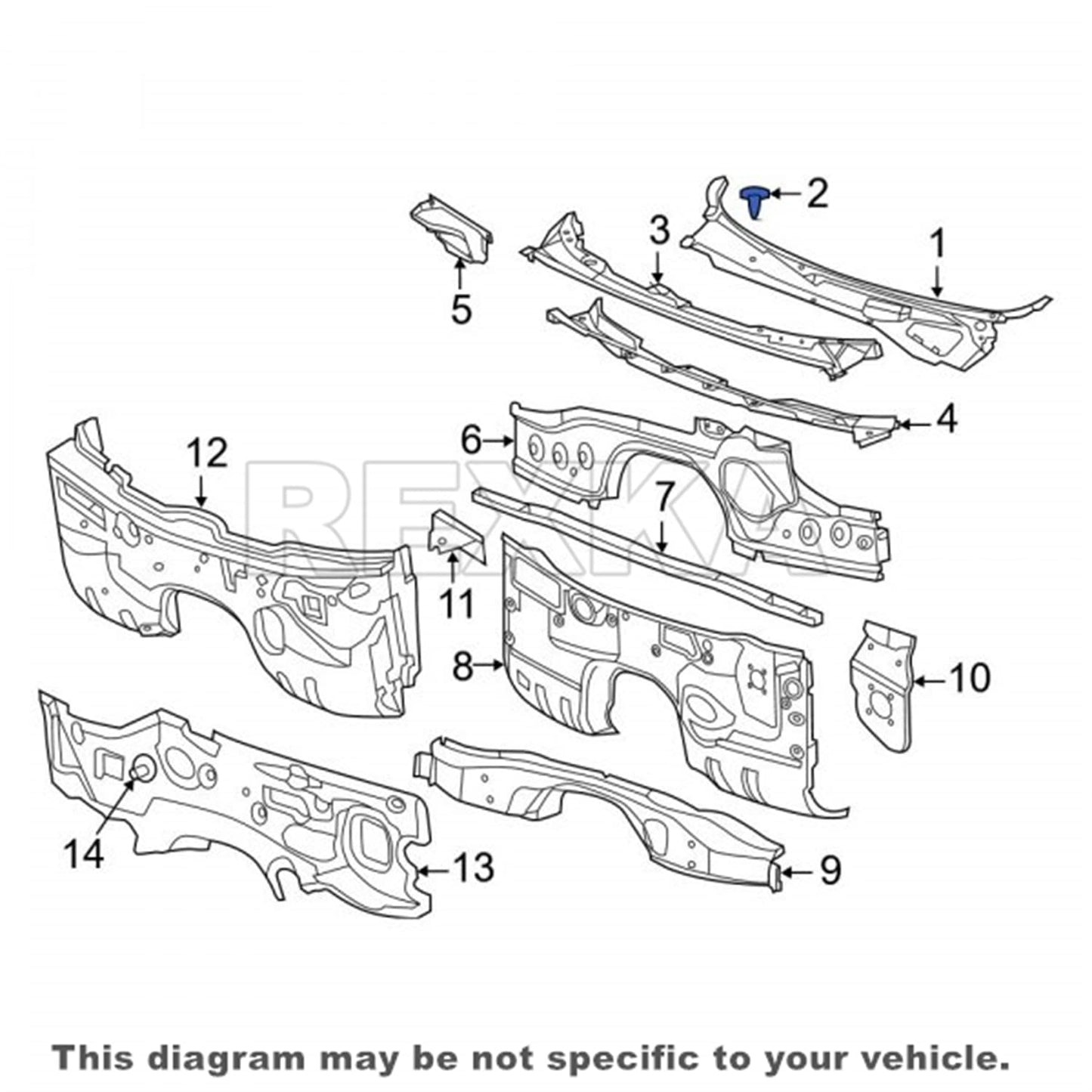Rexka 30pcs Fender Liner Retainer Clips 6506293AA Compatible with Jeep Wrangler Grand Cherokee Commander V1259-DP01-E-210