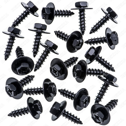 Rexka 20pcs Bumper Cover Splash Shield Screw Bolt Compatible with Toyota Lexus 90159-60477 V1259-DP01-E-220